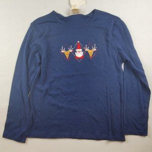 NWT M&C Sportswear Men's Christmas Long Sleeve Shirt Size M